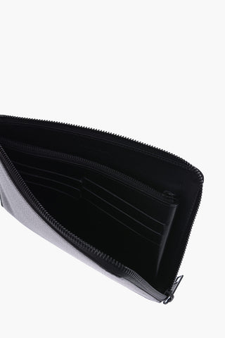 MM11 leather wallet with zip closure