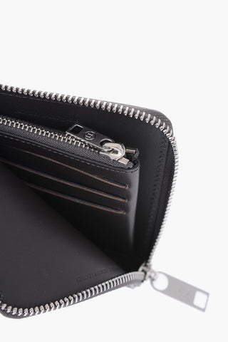 MM11 textured leather wallet with zip closure