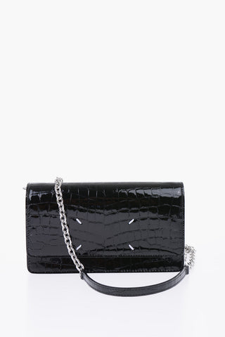 MM11 crocodile print leather wallet