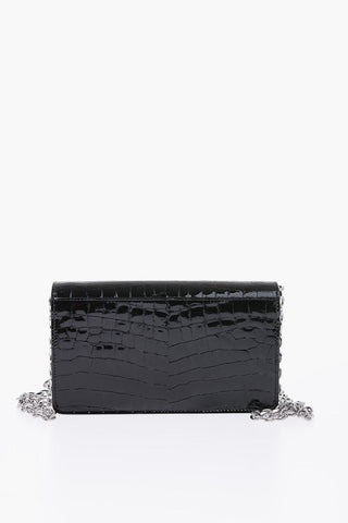 MM11 crocodile print leather wallet