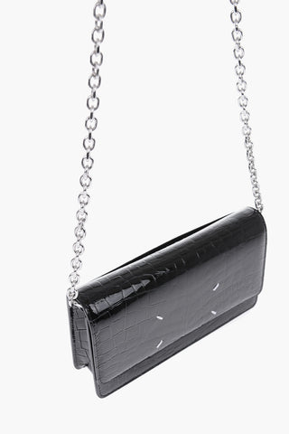 MM11 crocodile print leather wallet