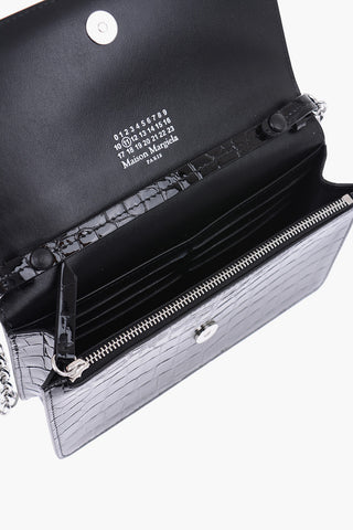 MM11 crocodile print leather wallet