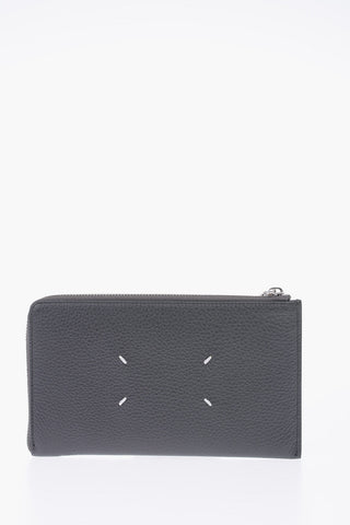MM11 leather wallet with zip closure
