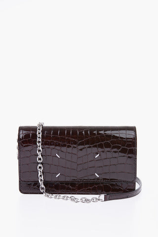 MM11 crocodile print leather wallet