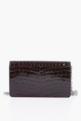MM11 crocodile print leather wallet