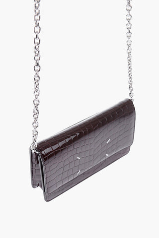 MM11 crocodile print leather wallet