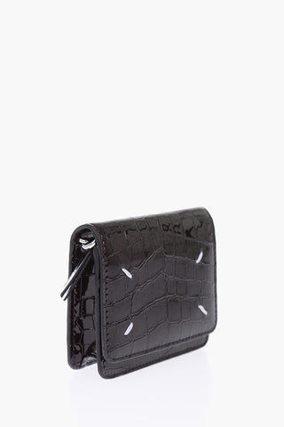 MM11 crocodile print leather wallet