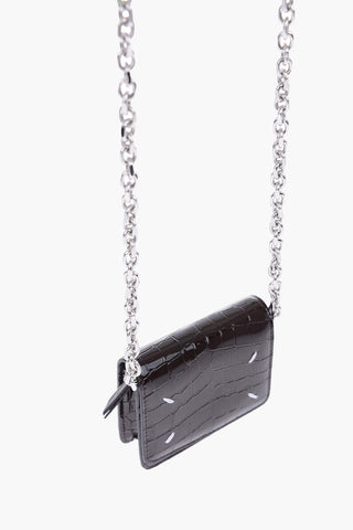 MM11 crocodile print leather wallet