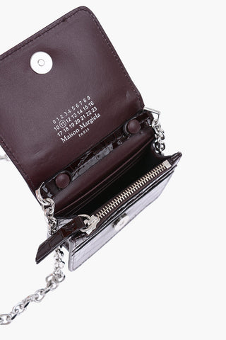 MM11 crocodile print leather wallet