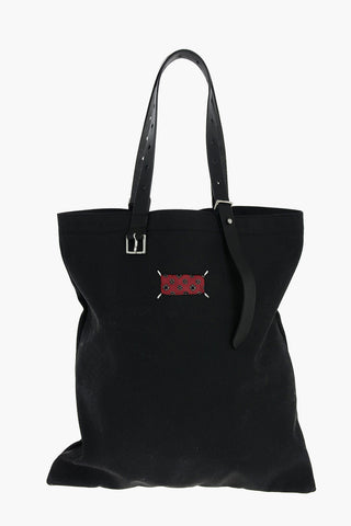 MM11 fabric Shopper bag with leather details