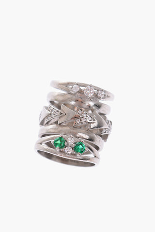 MM11 Anello in Argento con gioielli
