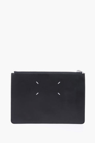 MM11 Leather maxi wallet with zip closure