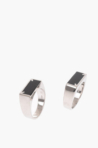 MM11 silver 2 rings set