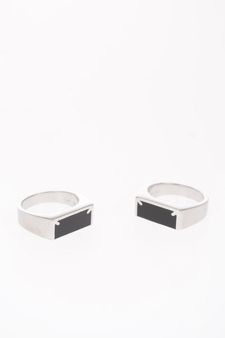 MM11 silver 2 rings set
