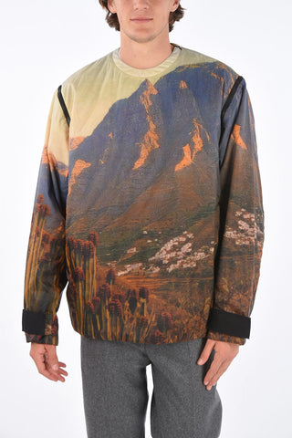 Removable Sleeve TRANSMISSION Printed Sweatshirt