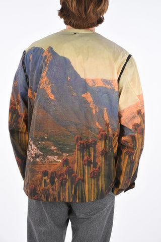 Removable Sleeve TRANSMISSION Printed Sweatshirt