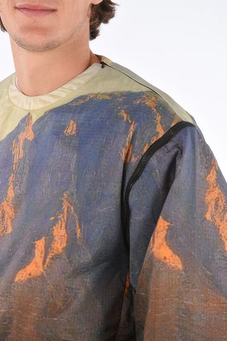 Removable Sleeve TRANSMISSION Printed Sweatshirt