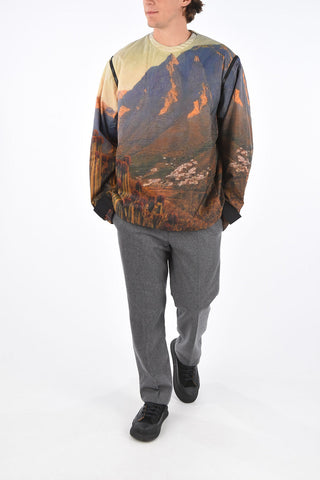 Removable Sleeve TRANSMISSION Printed Sweatshirt