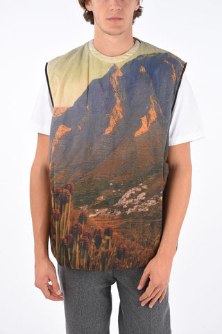 Removable Sleeve TRANSMISSION Printed Sweatshirt