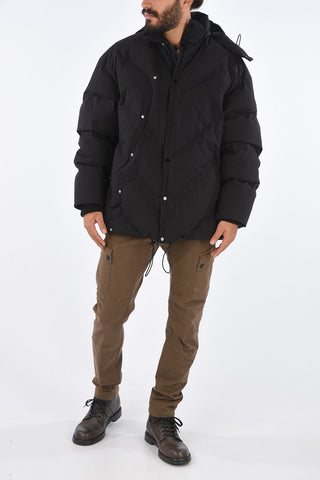 down jacket with removable hood