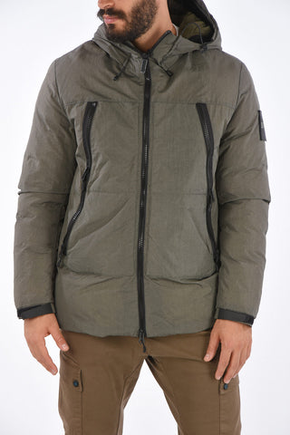 Zip closure Down Jacket with hood