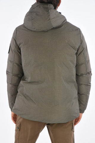 Zip closure Down Jacket with hood