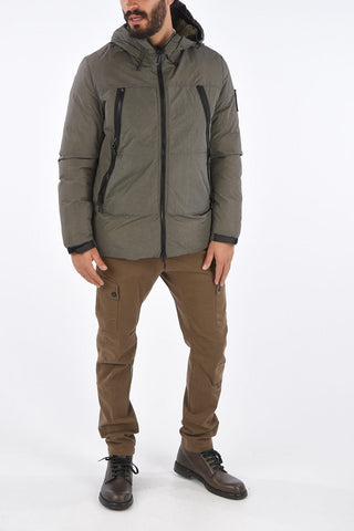 Zip closure Down Jacket with hood