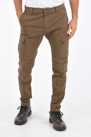 pantalone cargo COMBAT in cotone stretch