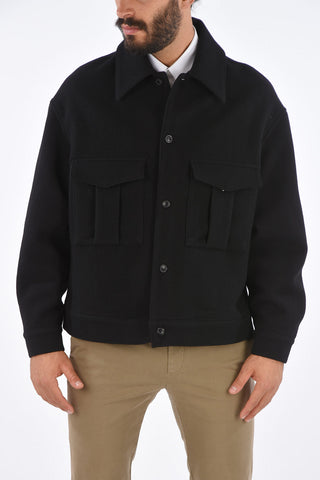 virgin wool outerwear jacket