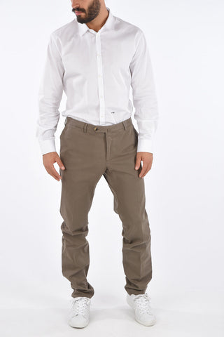 pantalone chinos in cotone stretch slim fit