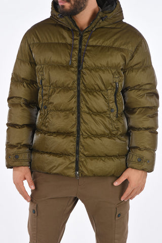 Zip closure Down Jacket with hood