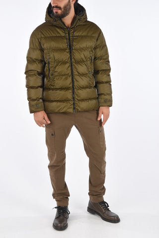 Zip closure Down Jacket with hood