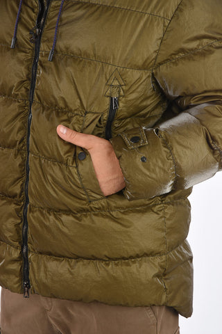 Zip closure Down Jacket with hood