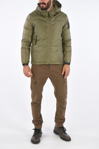 Zip closure Down Jacket with hood