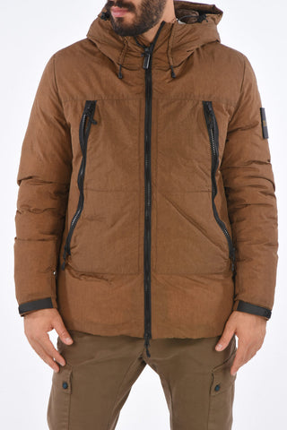 Zip closure Down Jacket with hood