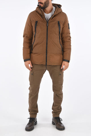 Zip closure Down Jacket with hood