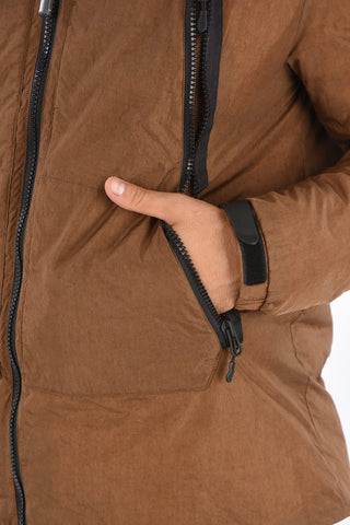 Zip closure Down Jacket with hood