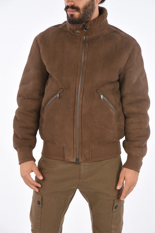 zip closure shearling