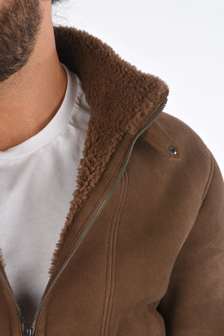 zip closure shearling