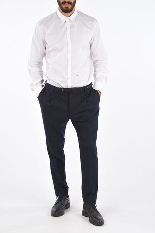 virgin wool FLICKER single pleat trousers