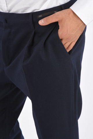 virgin wool FLICKER single pleat trousers
