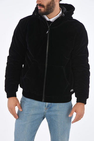 Velvet jacket with hood