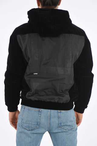 Velvet jacket with hood