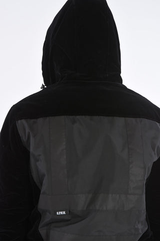 Velvet jacket with hood