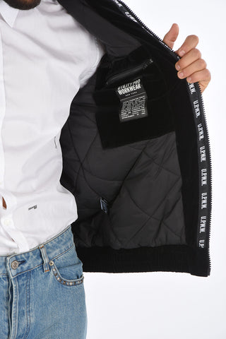 Velvet jacket with hood