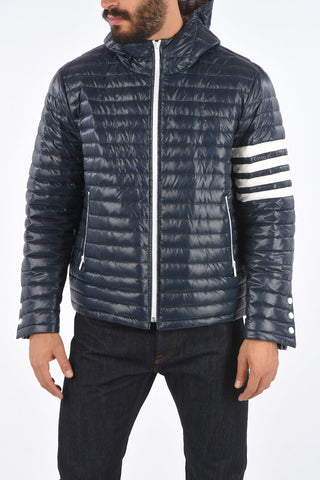 hooded quilted down jacket