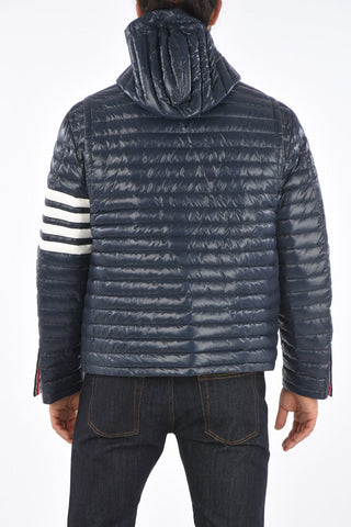 hooded quilted down jacket