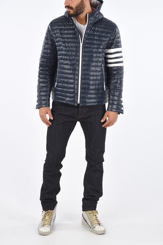 hooded quilted down jacket