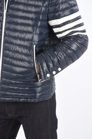 hooded quilted down jacket