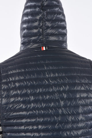 hooded quilted down jacket